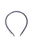 Le Chic winter diadeem meisjes - navy blauw - Royal-e - glitterstenen - thumbnail