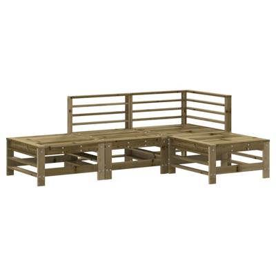 4-delige Loungeset geïmpregneerd grenenhout
