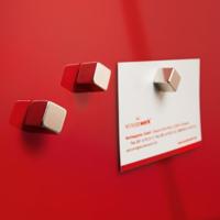 Sigel SI-GL104 Glasmagneetbord Artverum 120x780x15mm Rood - thumbnail