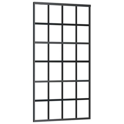 Schuifdeur met beslagset 102x205 cm ESG glas zwart