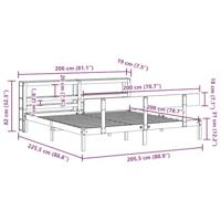 Bedframe zonder matras massief grenenhout wit 200x200 cm - thumbnail