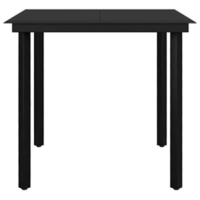 5-delige Tuinset met kussens poly rattan en glas