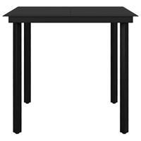 5-delige Tuinset met kussens poly rattan en glas - thumbnail