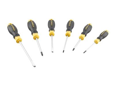 Stanley handgereedschap STHT16172-0 Cushiongrip Schroevendraaierset 6-delig: PZ, Parallel, Standaard - STHT16172-0 - thumbnail