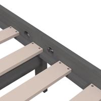 Bedframe massief hout grijs 120x200 cm - thumbnail