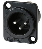Amphenol AC3MM-DZB 3 Polige XLR Chassisdeel | Female | Type D | Zwart - thumbnail