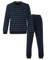 Paul Hopkins pyjama heren lange mouw V-hals - Dark blue - thumbnail