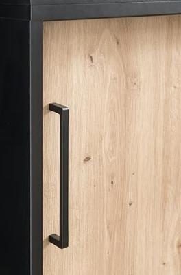 Schildmeyer Kast Aino (2 vakken, zwart mat eiken)