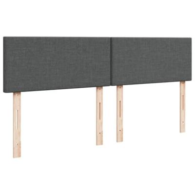 Boxspring met matras stof donkergrijs 180x200 cm