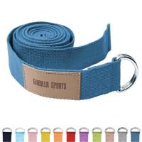 Yoga riem 260 x 3,8 cm Turquoise - thumbnail