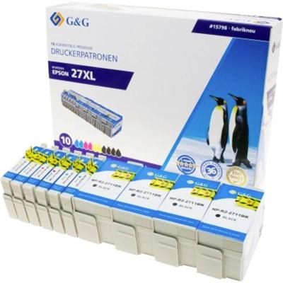 G&G Inktcartridge Compatibel Zwart, Cyaan, Magenta, Geel NP-R-2711BK*4/CMY*2 1P2711-10