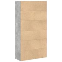 Boekenkast 80x30x152 cm bewerkt hout betongrijs - thumbnail