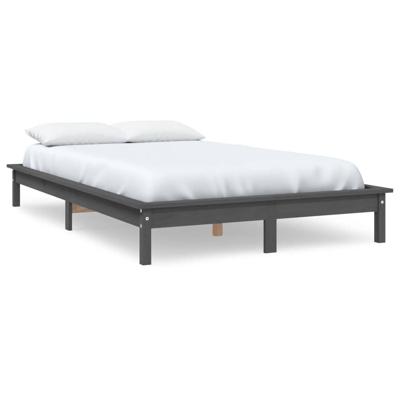 Bedframe massief grenenhout grijs 180x200 cm 6FT Super King Bedframe massief grenenhout grijs 180x200 cm 6FT Super King