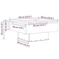 Vuurkorf Zwart 60 x 60 x 30 cm Koudgewalst staal - thumbnail