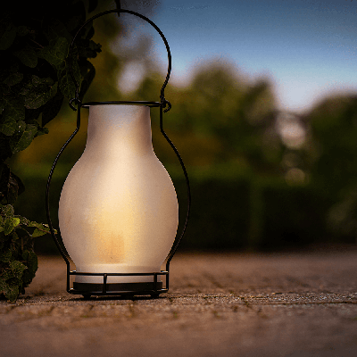 Solar Olielamp op zonne-energie met sensor - Automatisch aan/uit - Draadloos - 28 cm