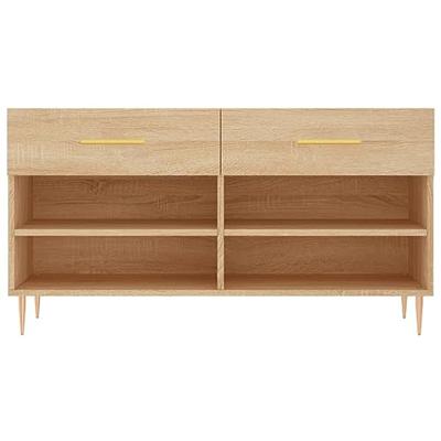 VidaXL Schoenenbank 102x35x55 cm bewerkt hout sonoma eikenkleurig