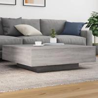 Salontafel 100x100x31 cm bewerkt hout grijs sonoma eikenkleurig - thumbnail