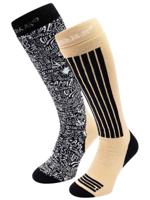 Poederbaas Skisokken 2-pack Black Multi-43/46 - thumbnail