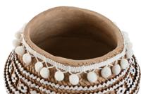 Grondlegger Home ESPRIT Wit Bruin Beige Lichtbruin Cement Tropisch 25 x 25 x 18 cm - thumbnail