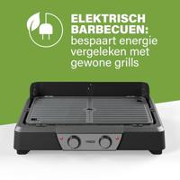 Princess BBQ Grill Tafel Zwart, Zilver - thumbnail
