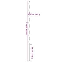 Spiraalvormige plantensteunen 50 pcs Groen 170 cm - thumbnail