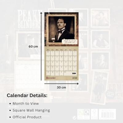 PEAKY BLINDERS 2026 SQUARE CALENDAR