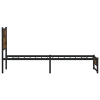 Bedframe zonder matras metaal gerookt eikenkleurig 107x203 cm - thumbnail