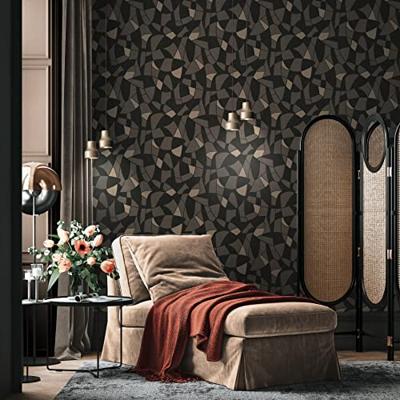 AS Creation Antigua - Zwart - Geometrisch Behang - 390934