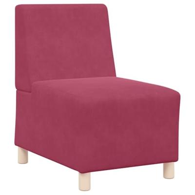 Fauteuil 55 cm fluweel wijnrood