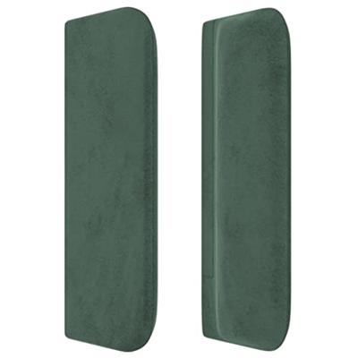 Hoofdbord met randen 147x16x78/88 cm fluweel donkergroen