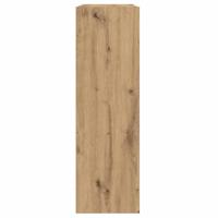Boekenkast/dressoir 66x30x98 cm bewerkt hout artisanaal eiken - thumbnail