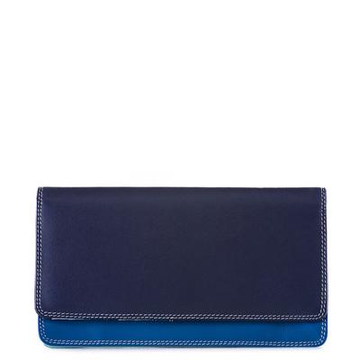Mywalit leren portemonnee Medium Purse donkerblauw/blauw