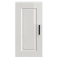 Keukenwandkast Porto bewerkt hout hoogglans wit - thumbnail