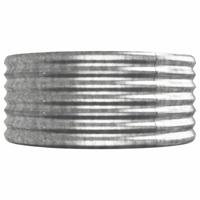 Plantenbak 368x80x36 cm gepoedercoat staal zilverkleurig - thumbnail