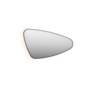 Spiegel Organisch INK SP23 80x50 cm Met Verlichting en Spiegelverwarming Rechts Mat Zwart - thumbnail