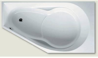 Riho Yukon inbouw hoekbad met ligzijde en hoek rechts 160x90cm glans wit acryl