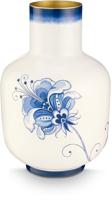 Pip Studio Vaas Metaal Pip & The Blue Bird Blauw 36cm - thumbnail