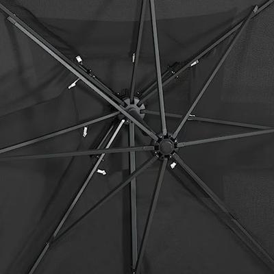 Zweefparasol met dubbel dak 250x250 cm antracietkleurig