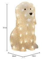 Konstsmide 6299-103 Acryl figuur Energielabel: F (A - G) Hond Warmwit LED Wit - thumbnail