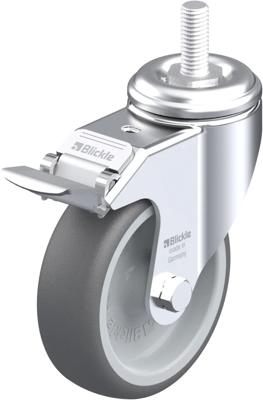 Blickle LKRA-PATH 101G-FI-GS12 Zwenkwiel met rem Wieldiameter: 100 mm Draagvermogen (max.): 120 kg 1 stuk(s)