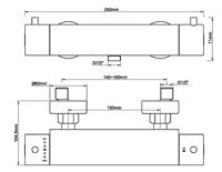Wiesbaden Opbouw Douchethermostaat Cool Touch Geborsteld Messing - thumbnail