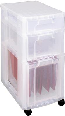 Really Useful Box ladenblok 7 + 12 + 25 l, transparant