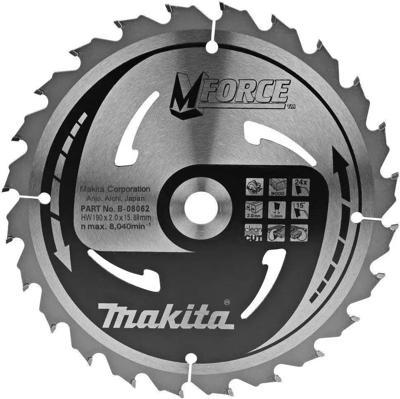 Makita Accessoires Cirkelzaagblad Mforce 190x16x2,0 24T15G - B-08062 Makita Accessoires Cirkelzaagblad Mforce 190x16x2,0 24T15G - B-08062