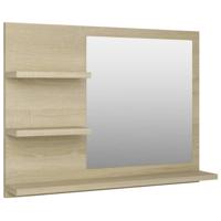 VidaXL Badkamerspiegel 60x10,5x45 cm bewerkt hout sonoma eikenkleurig - thumbnail