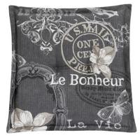 Zitkussen La Vie - antraciet - 44x44 cm - thumbnail