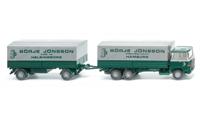 Wiking 046001 H0 Vrachtwagen Scania Vrachtwagencombinatie (Scania 111) Börje Jönsson - thumbnail
