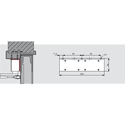 Dormakaba Hoekconsole voor TS73V - 37000301