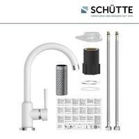 CORNWALL ééngreepsmengkraan keuken met hoge uitloop, wit elegante kraan met hoge ronde uitloop en draaibereik 360° energiebesparing door cold start functie keramische schijven geluidsarme, ver - thumbnail