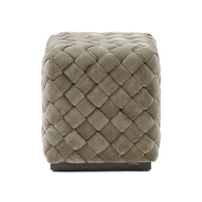 Rivièra Maison Hocker 'Room 48' 40 x 40cm, Fine Tweed, kleur Pebbles Rivièra Maison Hocker 'Room 48' 40 x 40cm, Fine Tweed, kleur Pebbles