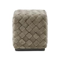 Rivièra Maison Hocker 'Room 48' 40 x 40cm, Fine Tweed, kleur Pebbles - thumbnail